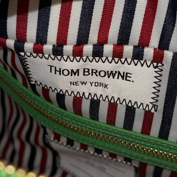 Thom Browne New York Hector Dog Large XL Tote Bag Pink & Green - Picture 16 of 16